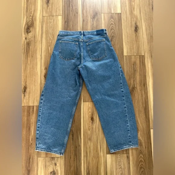 Abercrombie & Fitch womens mid rise the barrel jeans size 29/8L - Picture 5 of 6